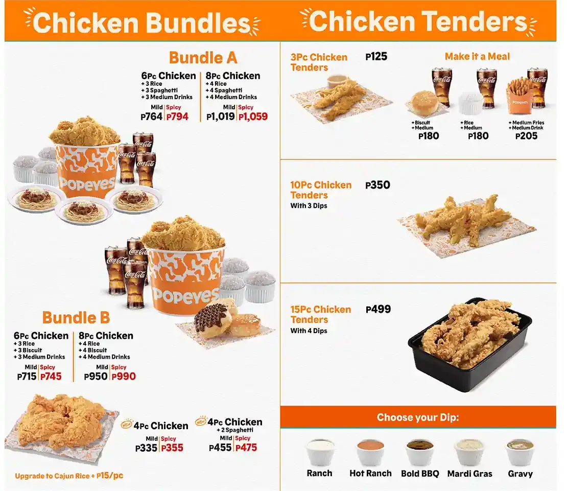 Popeyes Menu 1